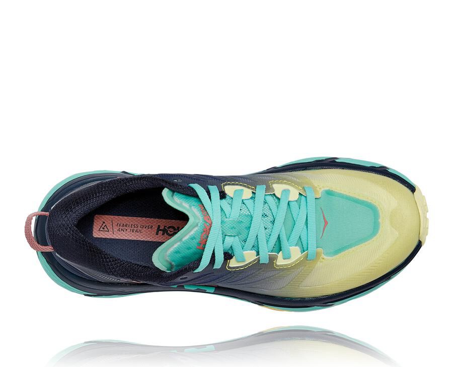 Tenis Trail Hoka One One Feminino Pretas/Menta - Mafate Speed 3 - 130-LHCWKX